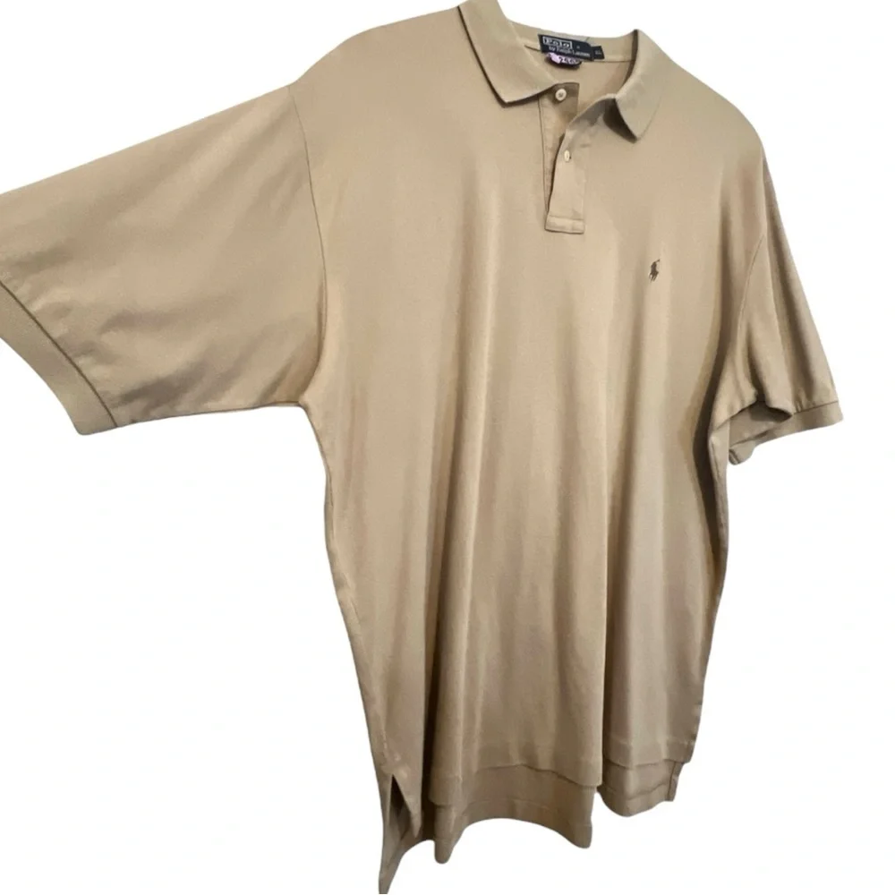 Polo Ralph Lauren Polo Shirt, Men’s, 100% cotton,‎ Short-Sleeve, Color Beige, XL